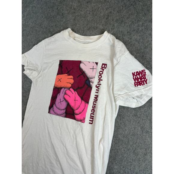 Kaws What Party Brooklyn Museum Urge Shirt Mens White Graphic Art Tee Medium - Picture 4 of 5